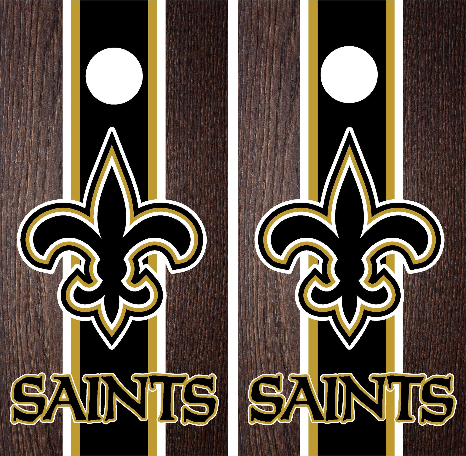 New Orleans Saints Cornhole Wraps