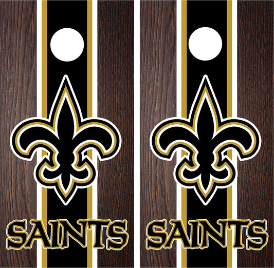 New Orleans Saints Cornhole Wraps