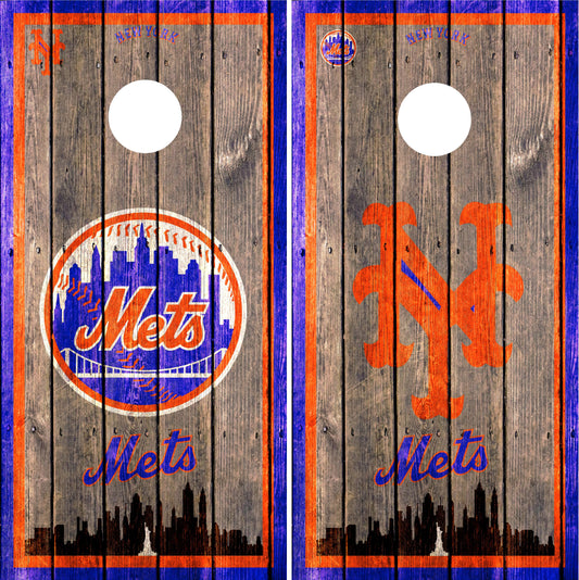 New York Mets Cornhole Wraps
