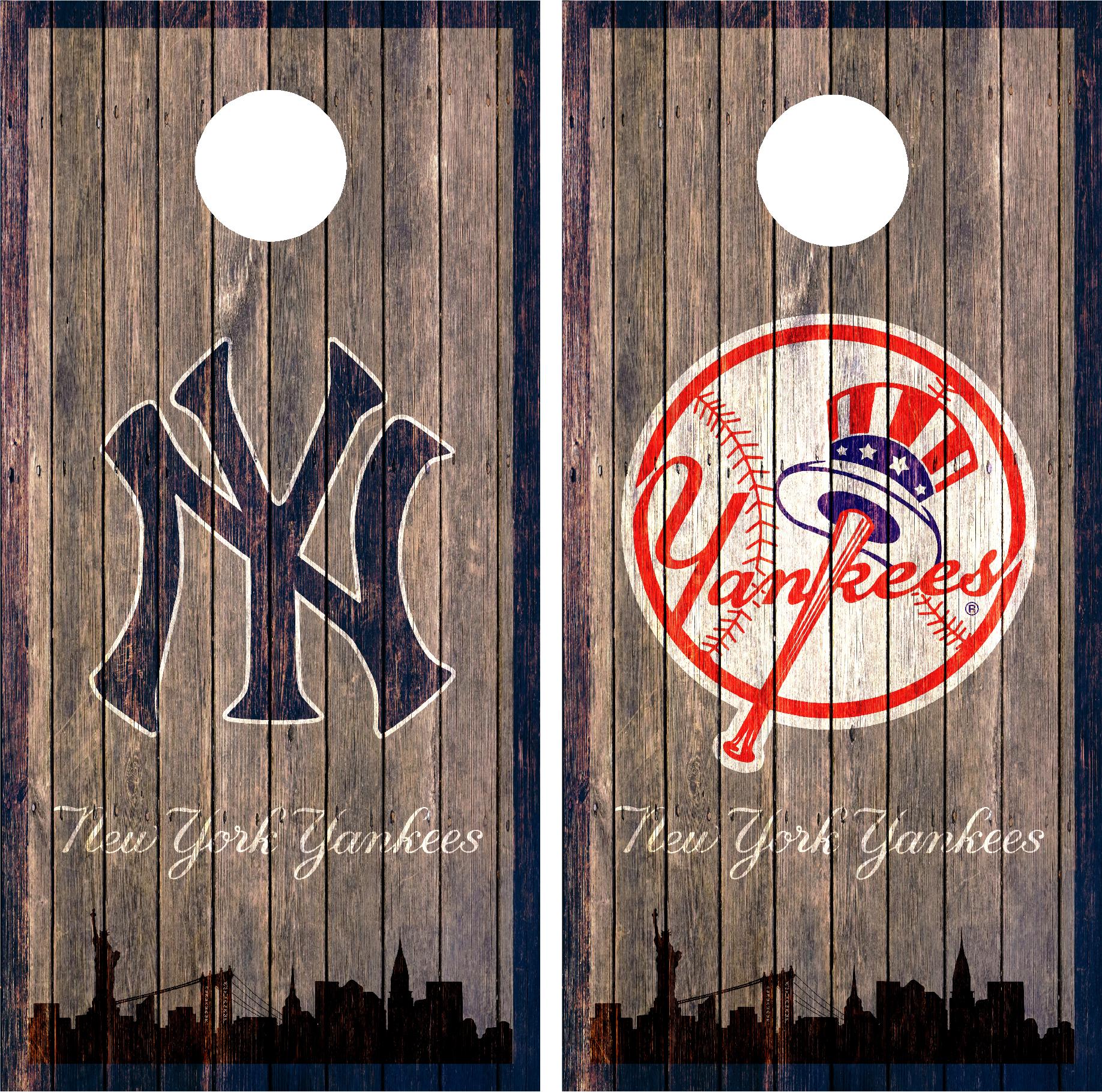 New York Yankees Cornhole Wraps