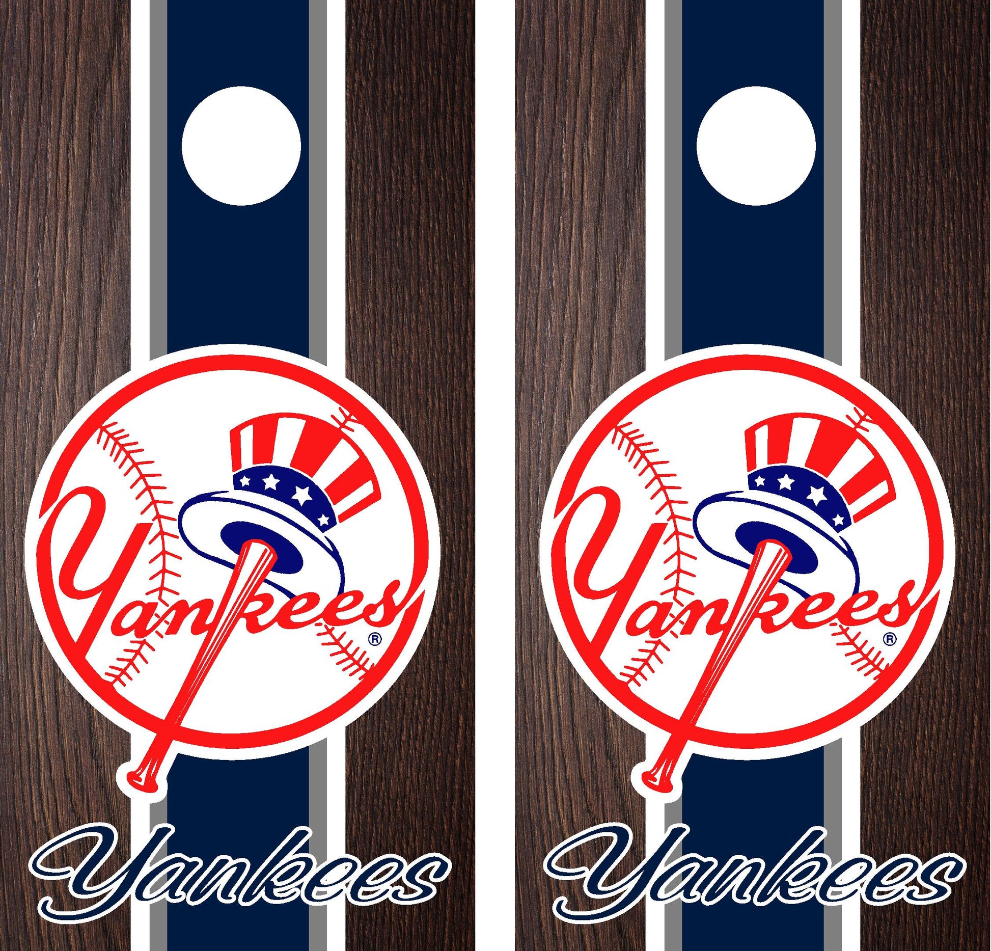 New York Yankees Cornhole Wraps