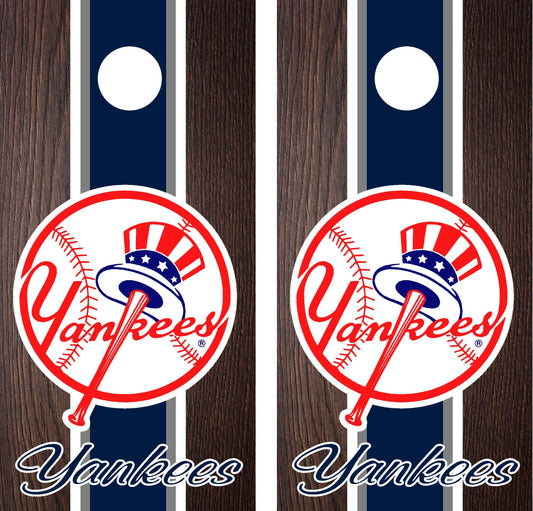 New York Yankees Cornhole Wraps