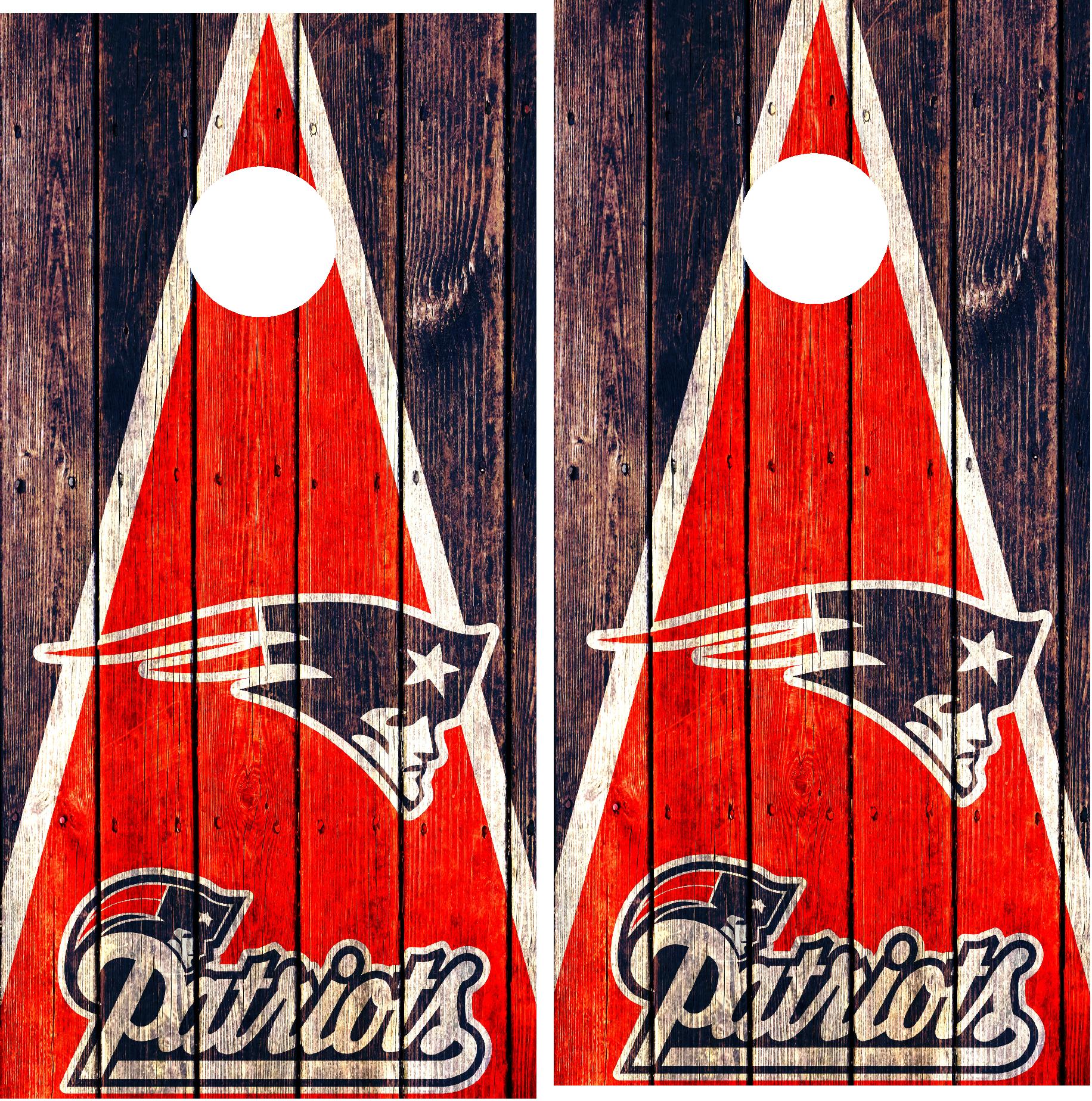New England Patriots Cornhole Wraps