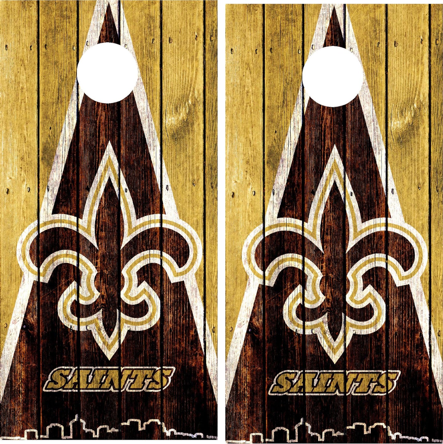 New Orleans Saints Cornhole Wraps