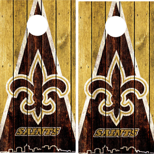 New Orleans Saints Cornhole Wraps