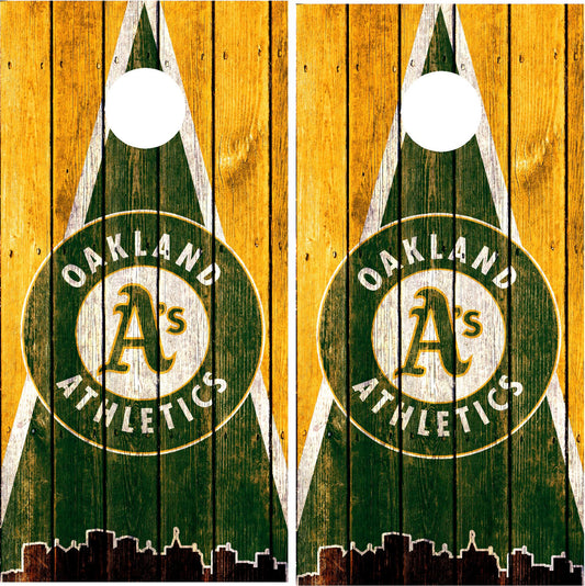 Oakland Athletics Cornhole Wraps