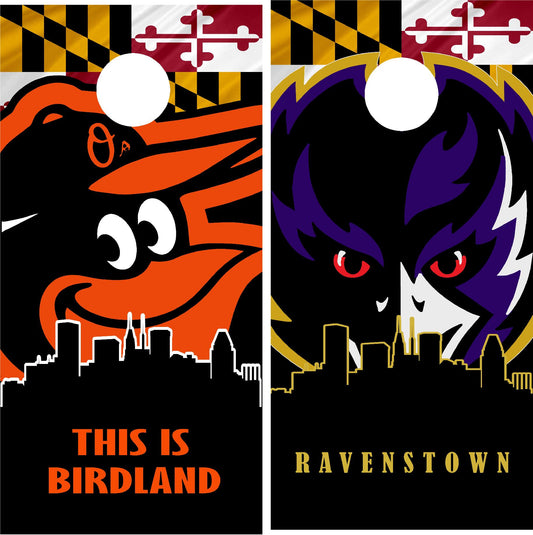 Baltimore Orioles Cornhole Wraps