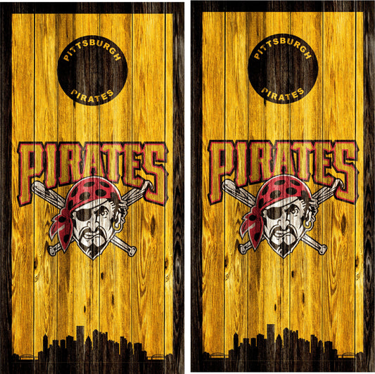 Pittsburgh Pirates Cornhole Wraps