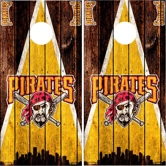Pittsburgh Pirates Cornhole Wraps