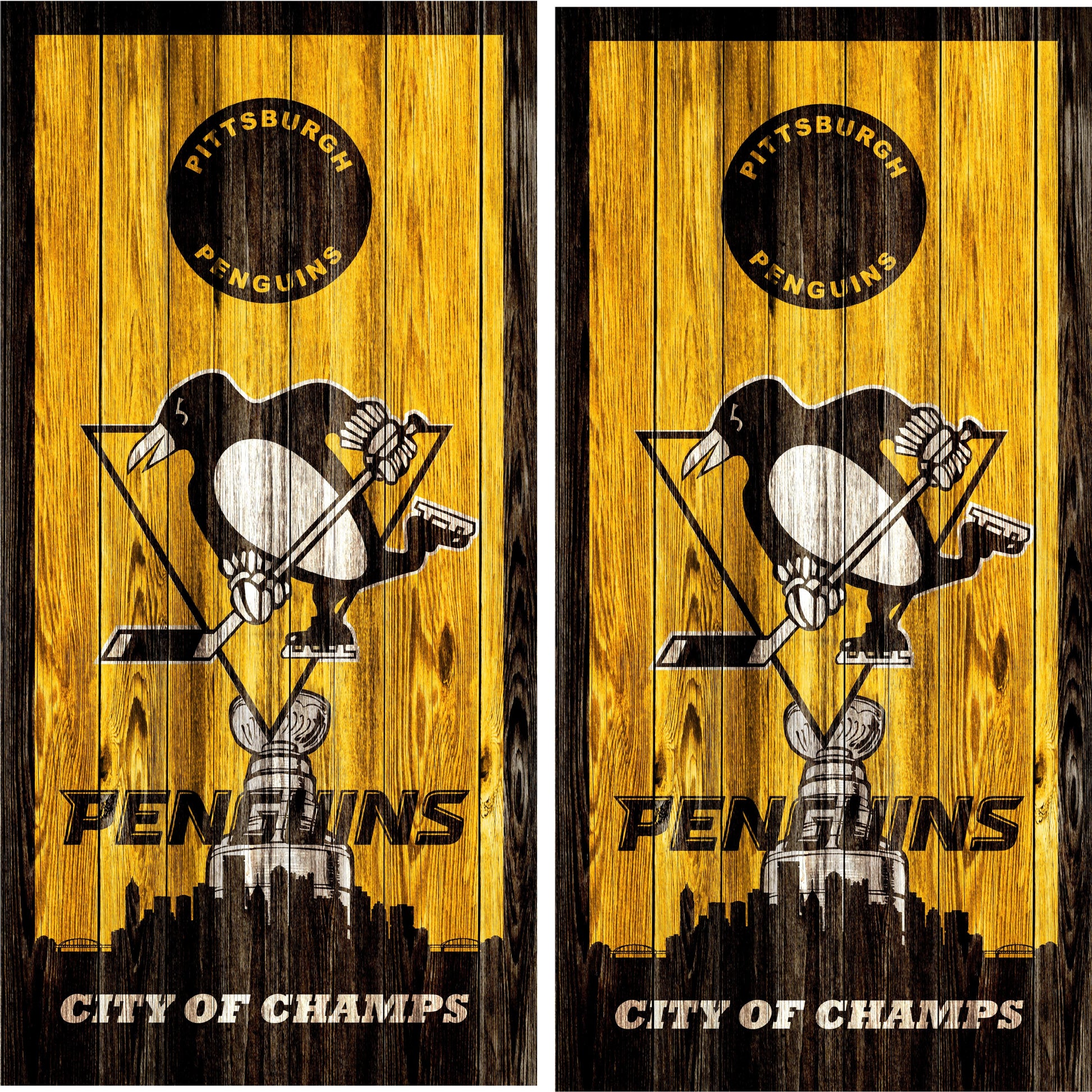Pittsburgh Penguins Cornhole Wraps