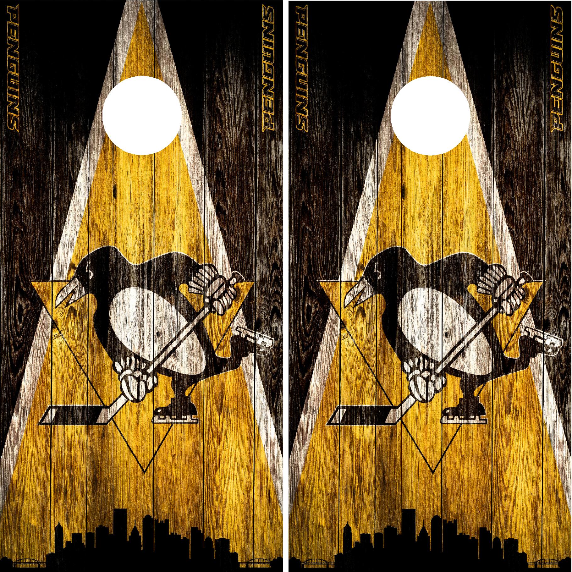 Pittsburgh Penguins Cornhole Wraps