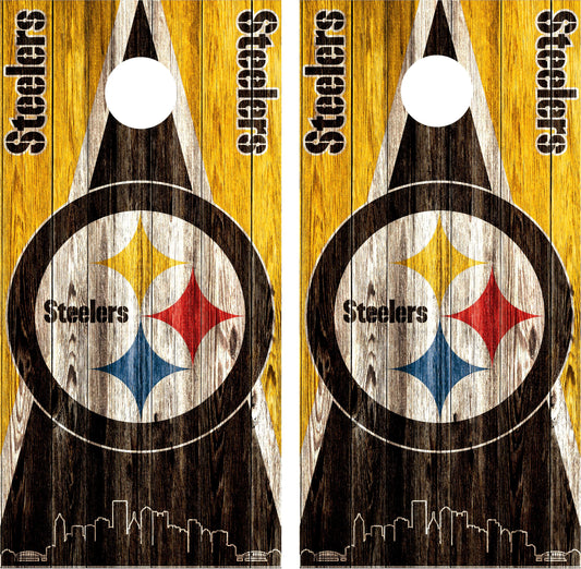 Pittsburgh Steelers Cornhole Wraps