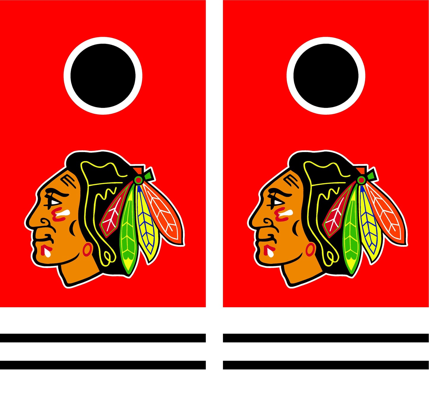 Chicago Blackhawks Cornhole Wraps