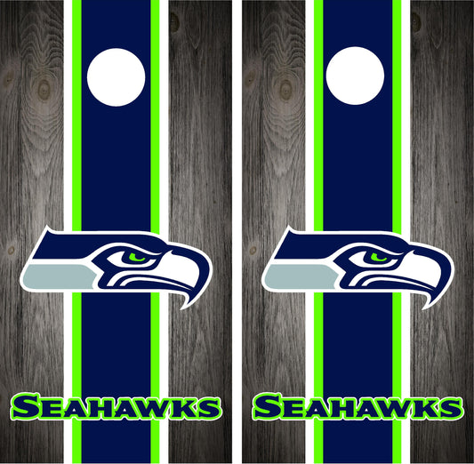 Seattle Seahawks Cornhole Wraps