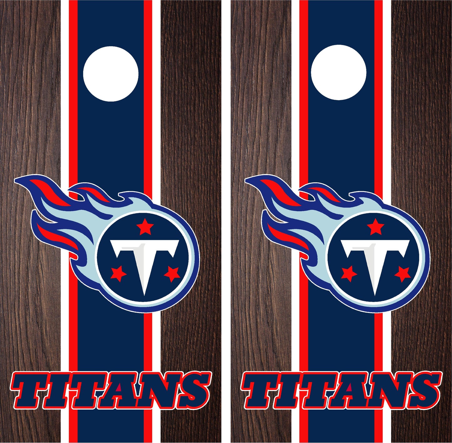 Tennessee Titans Cornhole Wraps! Option 4