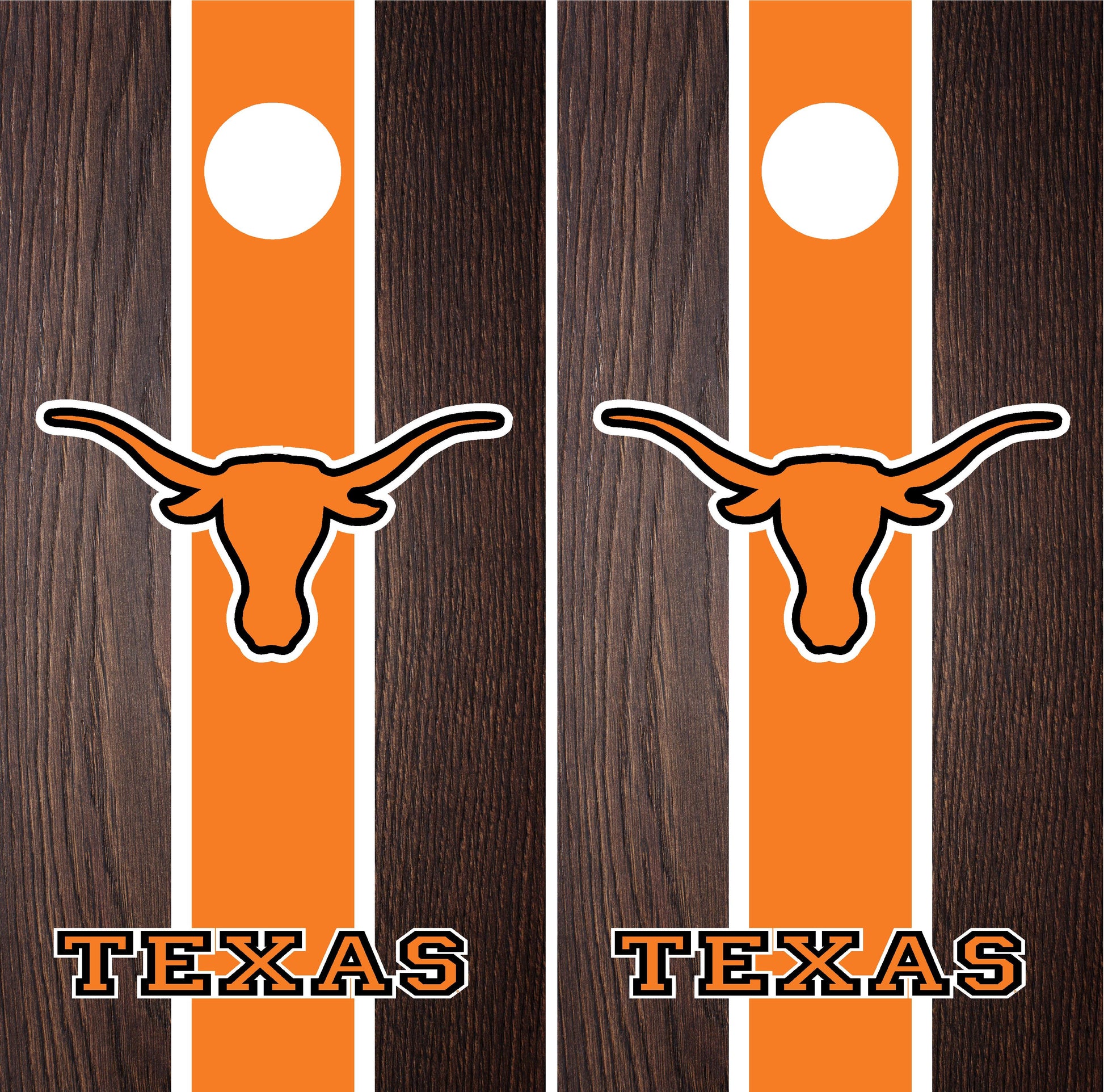 Texas Longhorns Cornhole wraps