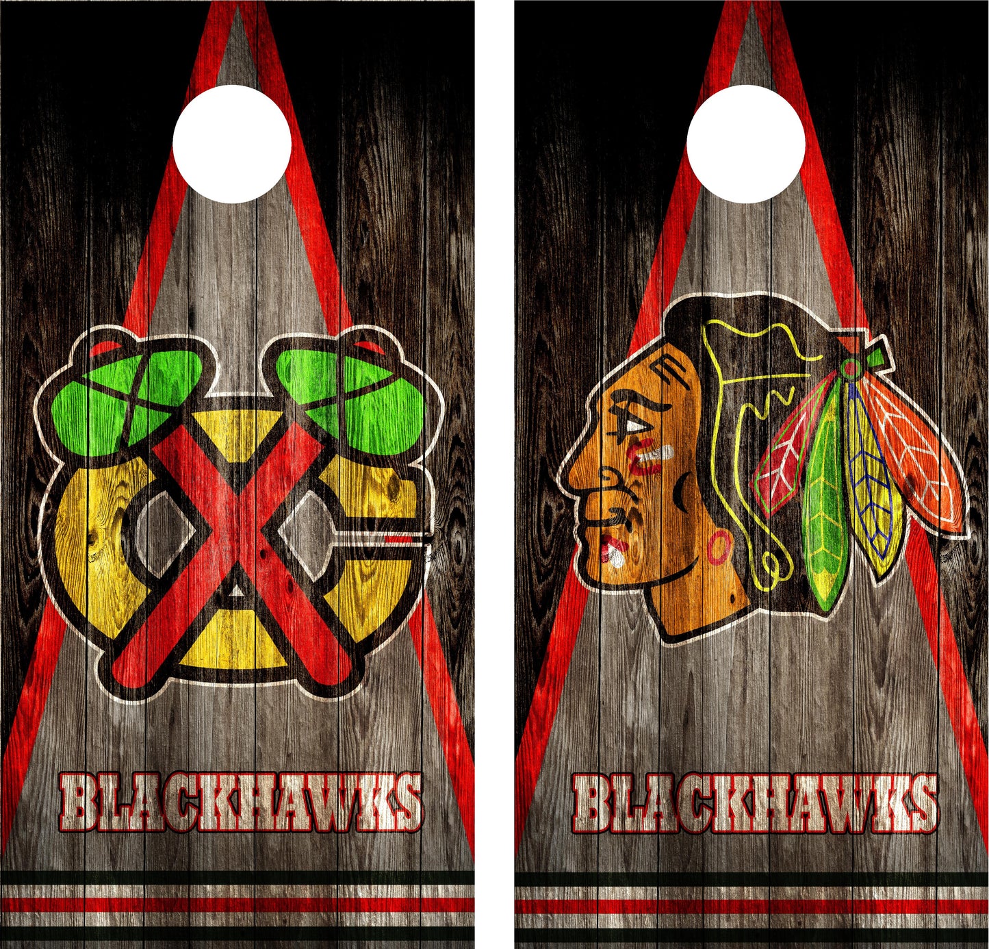 Chicago Blackhawks Cornhole Wraps